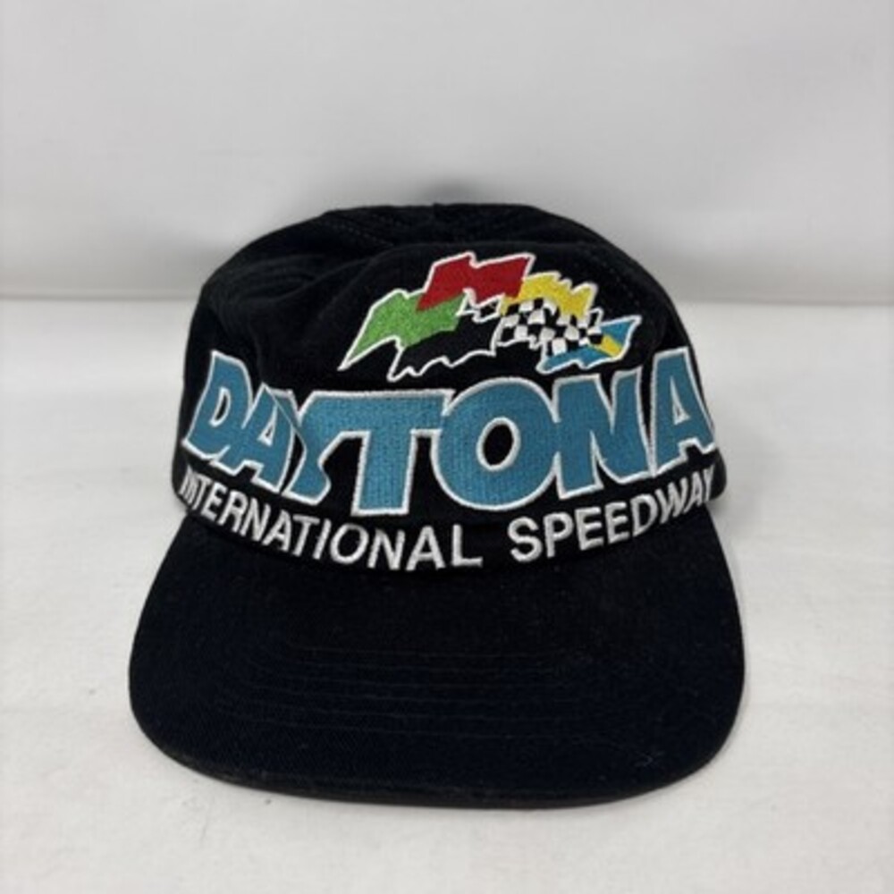 VINTAGE AOP DAYTONA INTERNATIONAL SPEEDWAY NASCAR Wraparound Embroidered Black